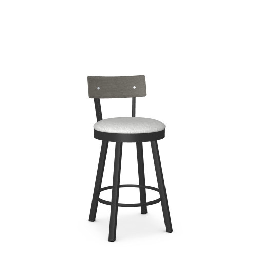 LAUREN SWIVEL COUNTER STOOL WITH WOOD BACK  40293 - 26 BY AMISCO